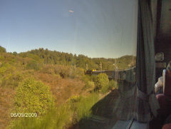 Overlander, view from the train with DC loco up front, September 2009